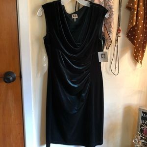 Hunter green swede midi dress